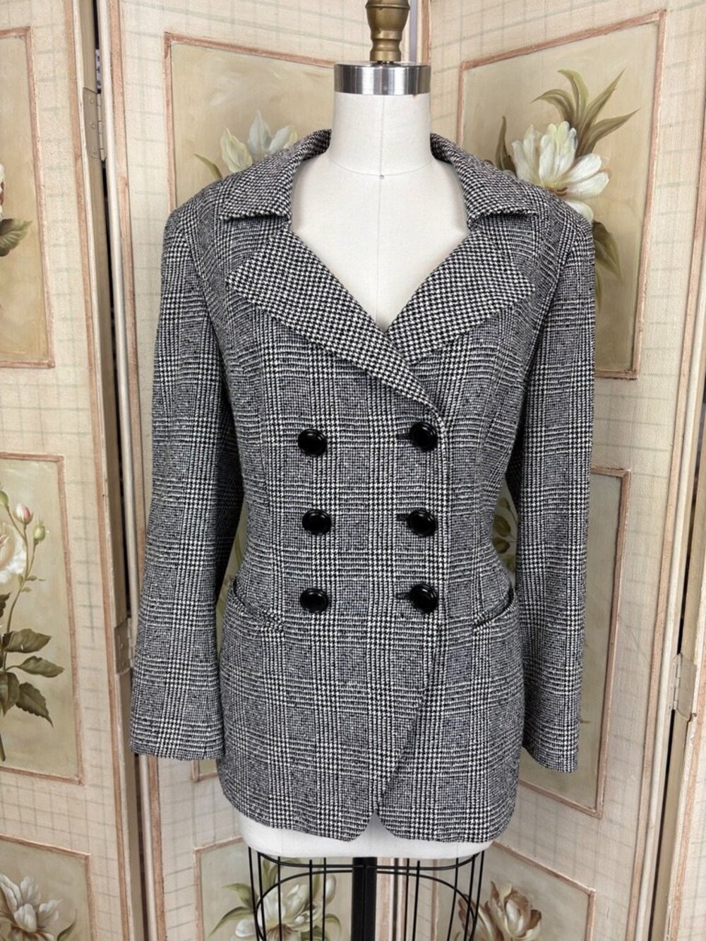 1980s Synonyme Houndstooth Blazer